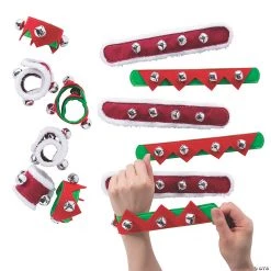 Christmas Slap Bracelet with Jingle Bells - 12 Pc.