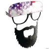 Clear Sun-Stache Glasses with Black Beard