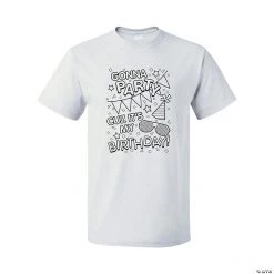 Color Your Own Gonna Party Birthday Party Youth T-Shirt