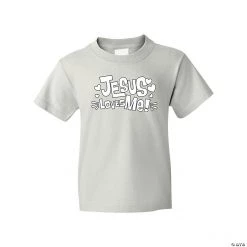 Color Your Own Jesus Loves Me Youth T-Shirt