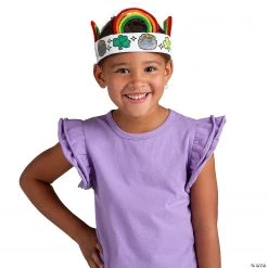 Color Your Own Rainbow Crown Craft Kit - Makes 12 -Apparel & Accessories Sales color your own rainbow crown craft kit makes 1214097147 a02