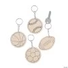 Color Your Own Sports Ball Keychains - 12 Pc.