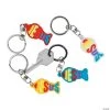 Colorful Jesus Fish Keychains - 12 Pc.