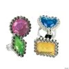 Colorful Rhinestone Rings - 72 Pc.
