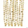 Congrats Grad Gold Bead Necklaces - 48 Pc.