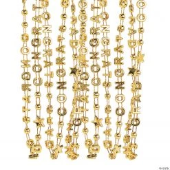 Congrats Grad Gold Bead Necklaces - 48 Pc.