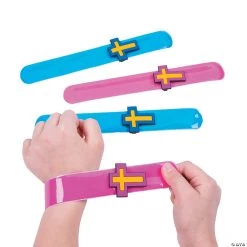 Cross Slap Bracelets - 12 Pc.