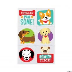 Cute Dog Temporary Tattoos - 72 Pc.
