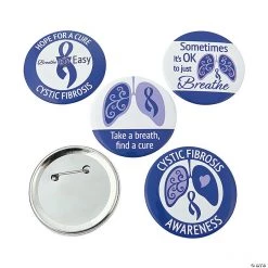 Cystic Fibrosis Awareness Buttons - 12 Pc.