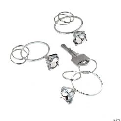 Diamond Ring Keychains - 12 Pc.