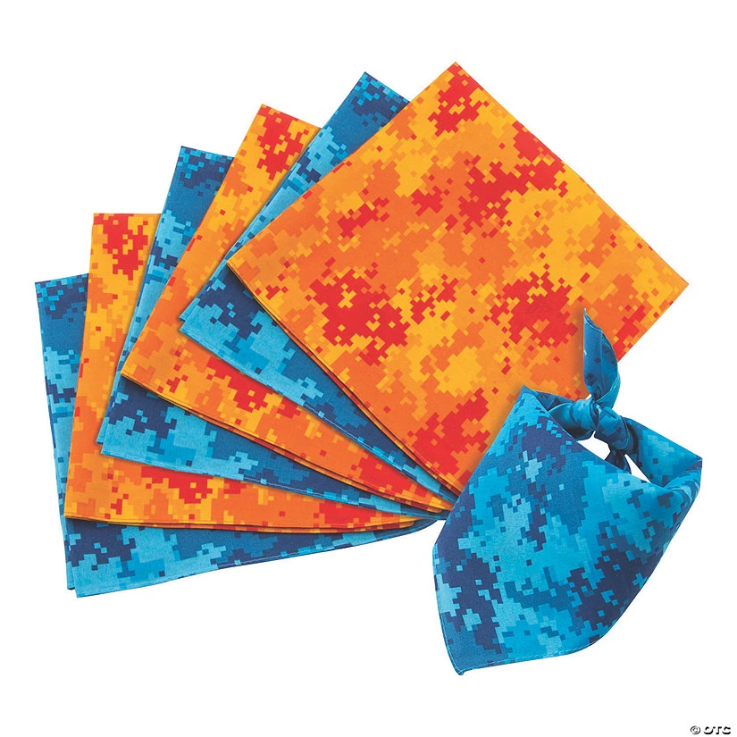 Digital Camoflauge Bandanas - 12 Pc. 1 Digital Camoflauge Bandanas - 12 Pc.