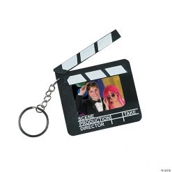 Director's Clapboard Picture Frame Keychains - 12 Pc.