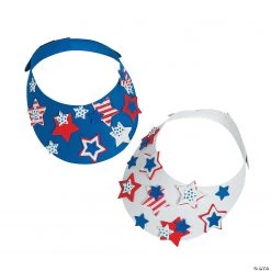 DIY Patriotic Visors - 12 Pc. -Apparel & Accessories Sales diy patriotic visors 12 pc 48 2312 bv