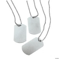 Dog Tag Necklaces - 12 Pc.