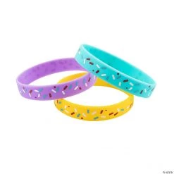 Donut Sprinkles Rubber Bracelets - 12 Pc.
