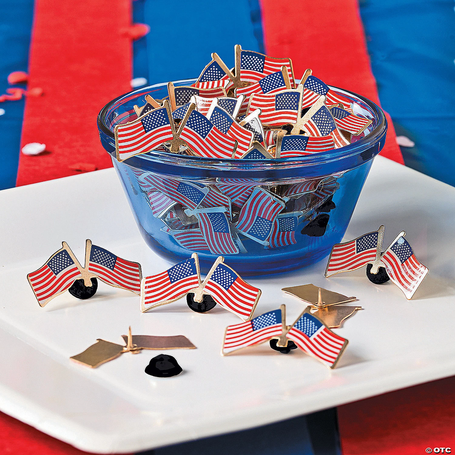 Double American Flag Pins - 72 Pc. 2 Double American Flag Pins - 72 Pc. - Image 2