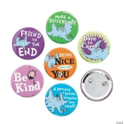 Dr. Seuss™ Kindness Buttons - 24 Pc.