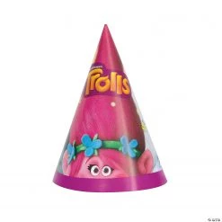 DreamWorks Trolls World Tour Cone Party Hats- 8 Pc.