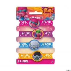DreamWorks Trolls World Tour Rubber Bracelets - 4 Pc.
