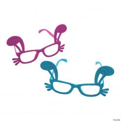 Easter Glitter Bunny Glasses - 12 Pc.
