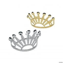 Elegant Diamond-Cut Tiaras - 12 Pc.