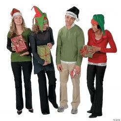 Elf Hats - 12 Pc. -Apparel & Accessories Sales elf hats 12 pc 4 4650 a02
