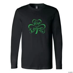 Faith, Hope, Love Shamrock Adult’s T-Shirt