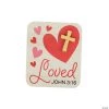 Faith Valentine Cross Pins with Card - 12 Pc.