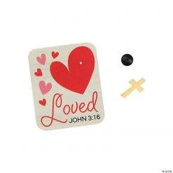 Faith Valentine Cross Pins with Card - 12 Pc. -Apparel & Accessories Sales faith valentine cross pins with card 12 pc 14097410 a01