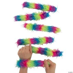 Faux Fur Slap Bracelets - 12 Pc.