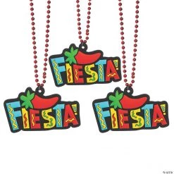 Fiesta Jumbo Charm Necklaces - 12 Pc.