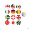 Flags of All Nations Buttons - 24 Pc.