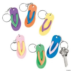 Flip Flop Keychains - 12 Pc.