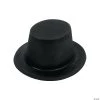 Flocked Top Hats - 12 Pc.