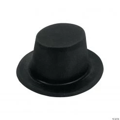Flocked Top Hats - 12 Pc.