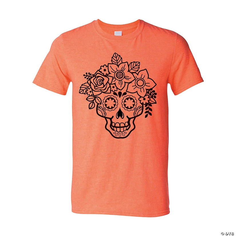 Floral Sugar Skull Adult’s T-Shirt 1 Floral Sugar Skull Adult’s T-Shirt