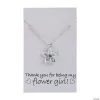 Flower Girl Thank You Necklace