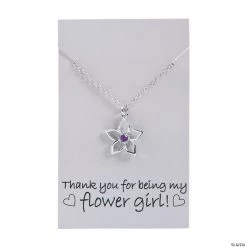 Flower Girl Thank You Necklace