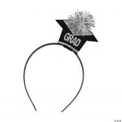 Foil Pom Grad Head Boppers - 12 Pc.