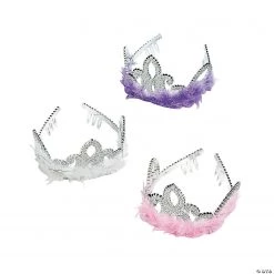 Fuzzy Tiaras- 12 Pc.