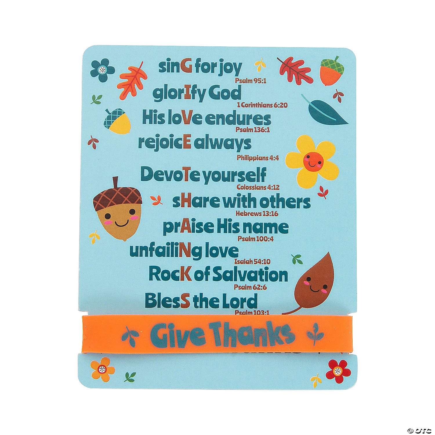 Give Thanks Bracelets with Card - 24 Pc. 1 Give Thanks Bracelets with Card - 24 Pc.
