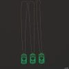 Glow-in-the-Dark Jesus Loves Me Dog Tag Necklaces - 12 Pc.