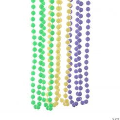Glow-in-the-Dark Mardi Gras Beaded Necklaces - 48 Pc. -Apparel & Accessories Sales glow in the dark mardi gras beaded necklaces 48 pc 13961753 a01