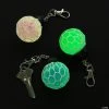 Glow-in-the-Dark Mesh-Covered Squeeze Ball Backpack Clips - 12 Pc.