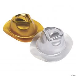 Gold & Silver Metallic Fedoras - 12 Pc.