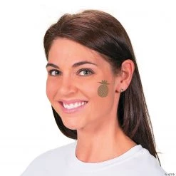 Gold Foil Pineapple Temporary Tattoo Assortment - 72 Pc. -Apparel & Accessories Sales gold foil pineapple temporary tattoo assortment 72 pc 13764945 a01