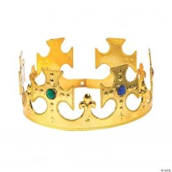 Gold Jeweled Crowns - 12 Pc.