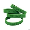 Awareness Ribbon Sayings Rubber Bracelets - 24 Pc.