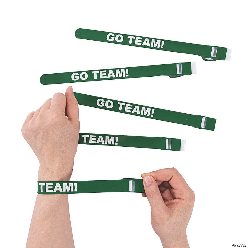 Team Spirit Whistle Slap Bracelets - 6 Pc. 1 Team Spirit Whistle Slap Bracelets - 6 Pc.