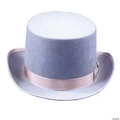 Grey Felt Top Hat - XL